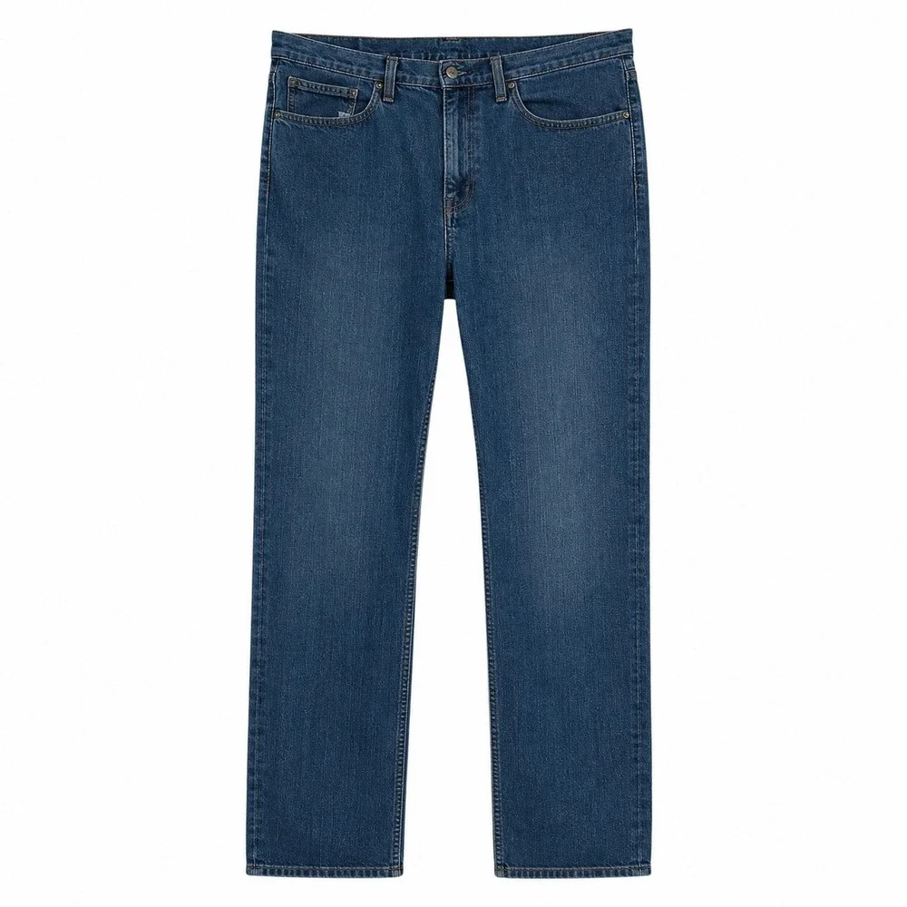 Levis 505  Dark Wash Blue Regular Fit Straight Leg Jeans Men's 36x36